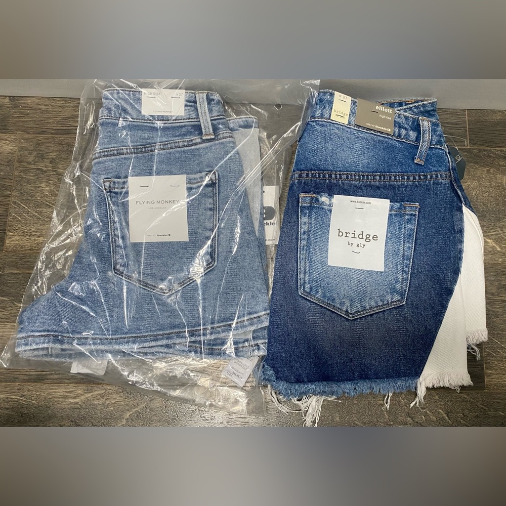Buckle Blue Jean Shorts